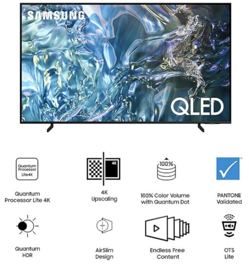Samsung 138 cm (55 inches) 4K Ultra HD Smart QLED TV QA55Q60DAULXL (Black) - Image 3